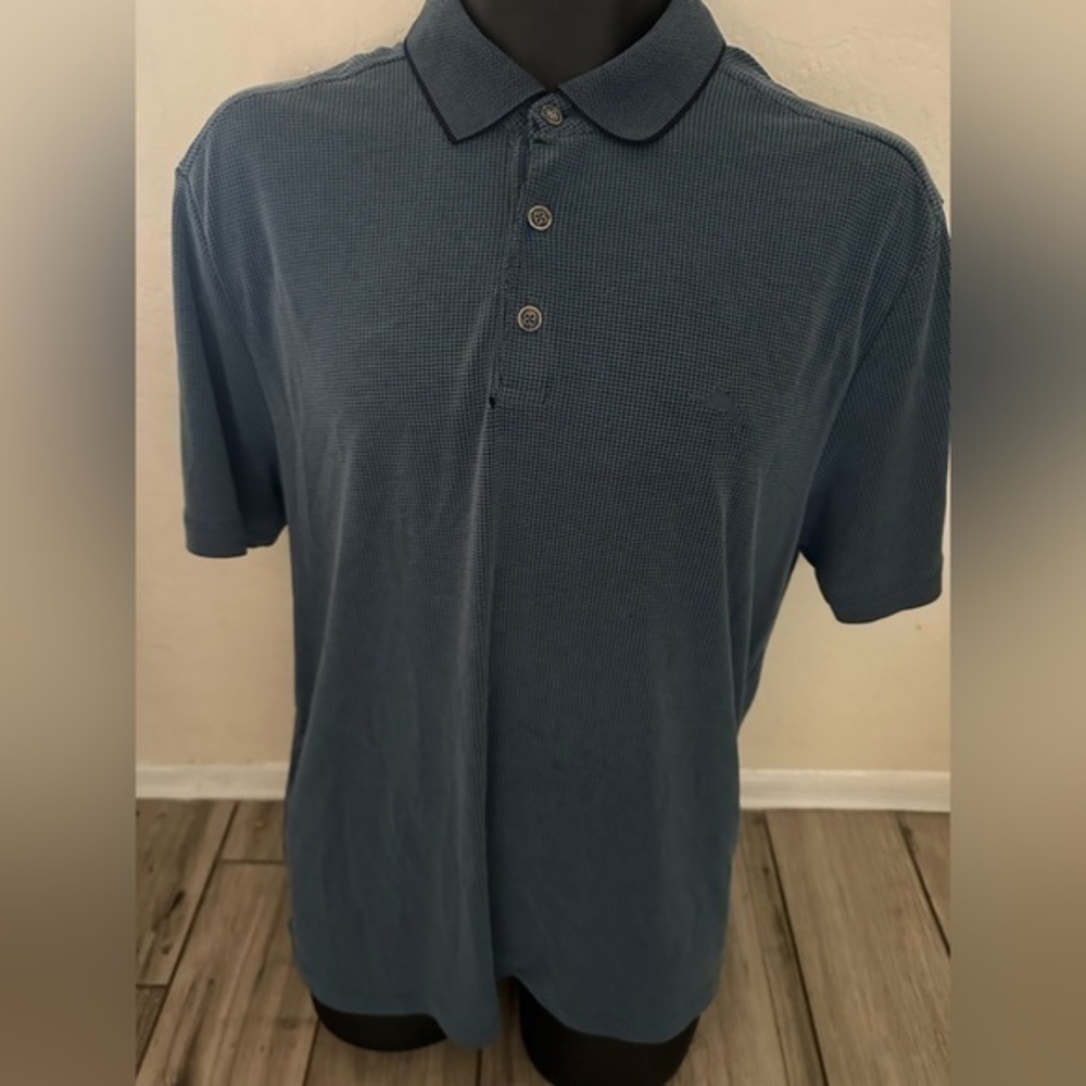 Men’s used Tommy Bahama blue polo shirt size M medium